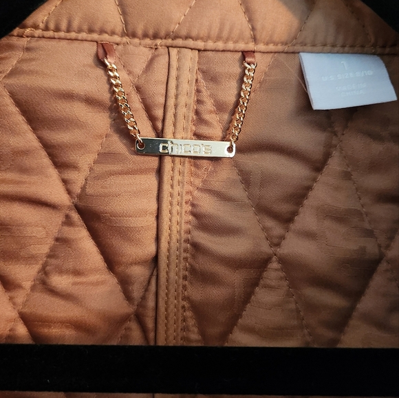 Women's Chico Coat/Jacket Size 1 tan/brown - Picture 3 of 3
